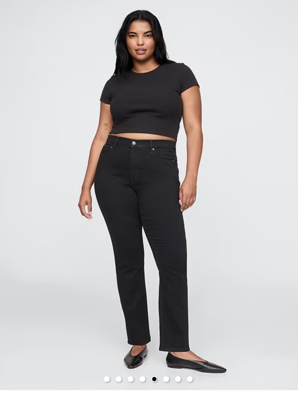 GAP High-Rise Straight Jeans in Black Sz 20R / 35